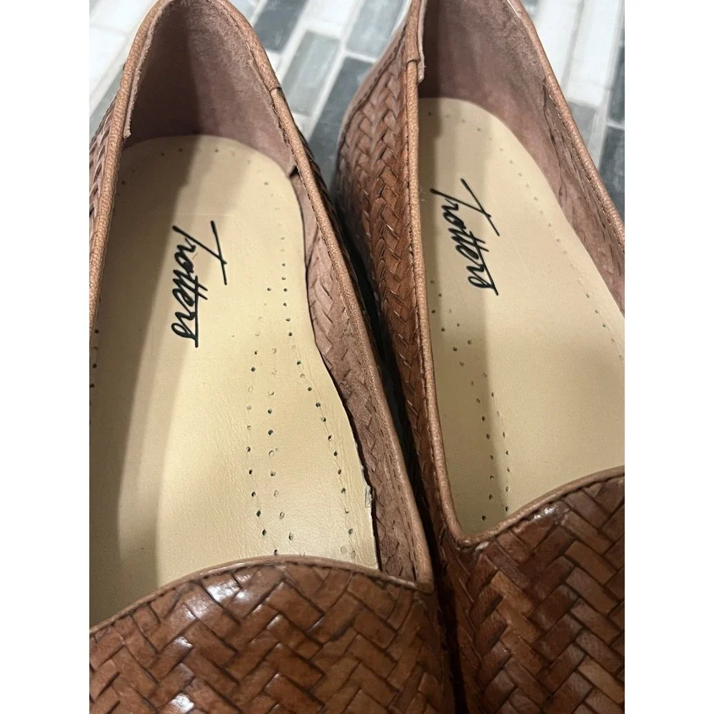 Trotters Liz III Brown Leather Dress Shoes Men Size 9W
